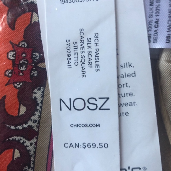 2 Pure Silk Chico's Scarfs - Picture 7 of 7
